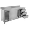 Stół gastronomiczny Mega-M 140x70/2drzwi/3szuflady/1R/ N