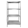 Regał ze stali nierdzewnej z 4 półkami Mega-M 120x60x180 cm
