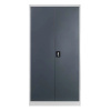 Szafa metalowa socjalna Mega-M J-90/S szara/ grafitowy front S-90 cm G-45 cm H-185 cm skręcana N