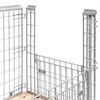 Gitterbox nadstawka paletowa z obramowaniem S-120 cm G-80 cm H-90 cm oczko 6x10 cm otwierany obustronnie ocynk N