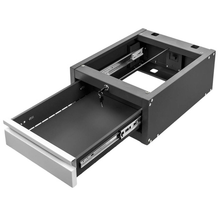 Szafka narzędziowa Mega-M do stołów warsztatowych 1 szuflada S-37 cm x G-48,6 cm x H-19 cm system 01 grafit/front szary N