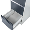 Szafka metalowa na dokumenty FURVERO W4S S/G kartotekowa 4 szuflady S-45 cm szara grafitowy front