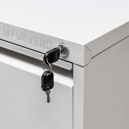 Szafka metalowa na dokumenty FURVERO W4S S/S 4 szuflady kartotekowa S-45 cm