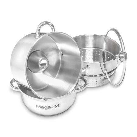 Sokownik parowy Mega-M 8 L stal nierdzewna