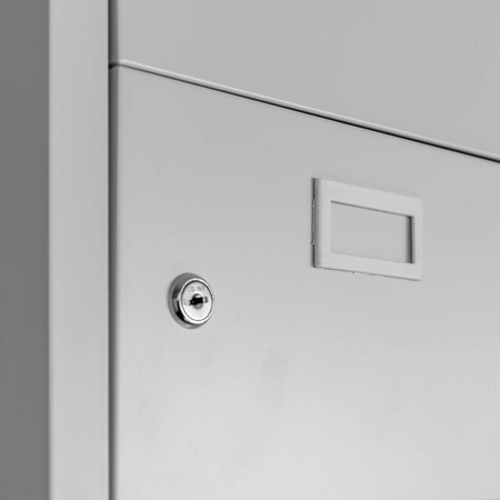 Szafka skrytkowa śniadaniowa BHP Mega-M 10 skrytek 32,5x30x180 cm szara