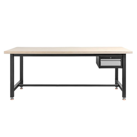 Szafka narzędziowa Mega-M do stołów warsztatowych 1 szuflada S-37 cm x G-48,6 cm x H-19 cm system 01 grafit/front szary N