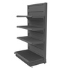 Regał sklepowy przyścienny Mega-M Basic H-225 cm L-103 cm G-50/3x40 cm (GC-58 cm) antracyt moduł bazowy N