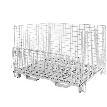 Pojemnik siatkowy Gitterbox S-120 cm G-100 cm H-91 cm oczko 5x5 cm z uchwytem dolnym ocynk N