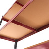 Regał magazynowy Mega-M BASIC PLUS H-180 cm L-180 cm G-45 cm 5 półek z MDF 6.8 mm 275 kg grafitowo-czerwony