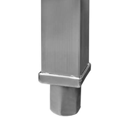 Stół ze stali nierdzewnej przyścienny z 2-ma półkami Mega-M S-180 cm G-60 cm H-85 cm N