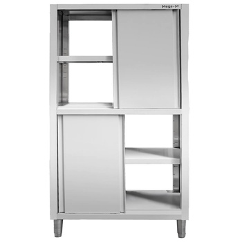 Szafa ze stali nierdzewnej przelotowa dzielona Mega-M S-100 cm G-60 cm H-180 cm N