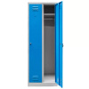 Szafka BHP ubraniowa Mega-M pracownicza 2-drzwiowa S-60 cm szara/niebieski front