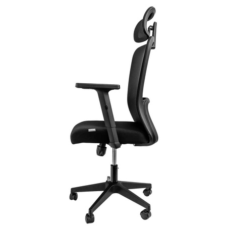 Fotel biurowy obrotowy FURVERO Norma BP/A1D/L1D/H1D czarny spełnia wymogi BHP