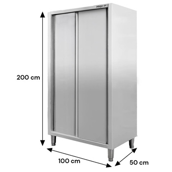 Szafa gastronomiczna Mega-M 2-drzwiowa 100x50x200 cm stal nierdzewna