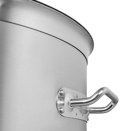 Garnek ze stali nierdzewnej AISI 443 wysoki z pokrywką Mega-M PRO 225L 60x80 cm