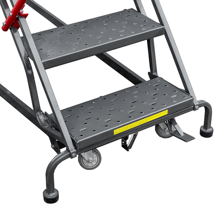 Drabina magazynowa przejezdna Mega-M H-255 cm 10 stopni N