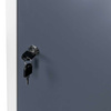 Szafa metalowa porządkowa Mega-M J-50/P szara/ grafitowy front S-50 cm G-50 cm H-180 cm skręcana N