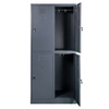 Szafka skrytkowa BHP Mega-M 4 skrytki 80x50x180 cm grafitowa