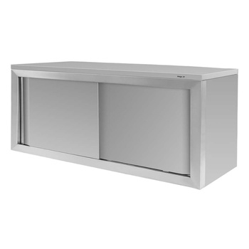 Szafka wisząca ze stali nierdzewnej z drzwiami przesuwnymi Mega-M S-150 cm G-40 cm H-60 cm N