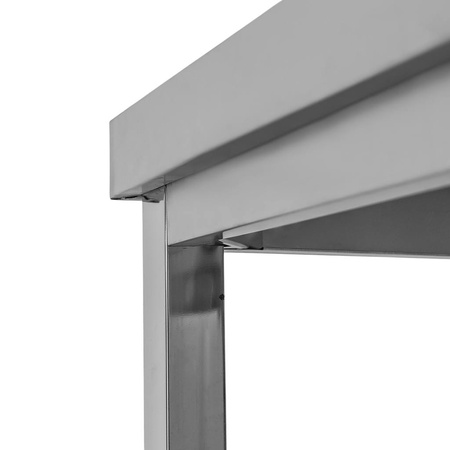 Stół ze stali nierdzewnej przyścienny z półką Mega-M S-60 cm G-70 cm H-85 cm N