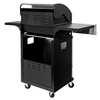 Grill ogrodowy gazowy Mega-M 3+1 ze stolikiem bocznym z pokrywą i drzwiczkami ze stali nierdzewnej reduktor + wąż gazowy