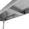 Nadstawka 2-półkowa na stół ze stali nierdzewnej Mega-M S-120 cm G-30 cm H-60 cm N