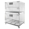 Pojemnik siatkowy Gitterbox S-120 cm G-100 cm H-89 cm oczko 5x5 cm wzmacniany z otwieranym bokiem ocynk N
