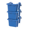 Pojemnik magazynowy Mega-M kuweta warsztatowa S plastikowa 155x250x120 mm niebieski (pakiet 6 szt.) N