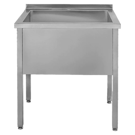 Basen gastronomiczny spawany jednokomorowy Mega-M 70x70x85 cm stal nierdzewna