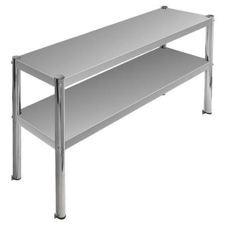 Nadstawka 2-półkowa na stół ze stali nierdzewnej Mega-M S-100 cm G-30 cm H-60 cm N