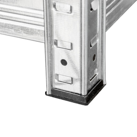 Regał magazynowy Mega-M BASIC H-180 cm L-90 cm G-40 cm 4 półki z MDF 4 mm 175 kg ocynk