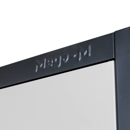 Szafa biurowa metalowa na akta Mega-M WENUS pełne drzwi 4 szuflady S-90 cm G-40 cm H-185 cm grafitowa szary front