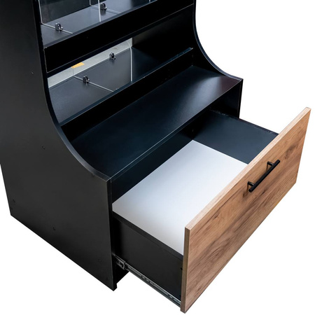 Witryna sklepowa na ciastka i cukierki H-162 cm L-80 cm G-60 cm czarny