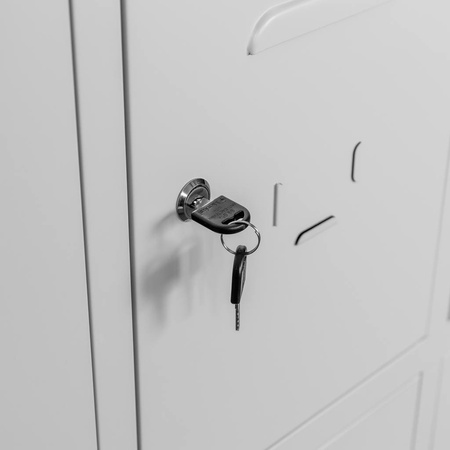 Szafa skrytkowa BHP Mega-M 12 skrytek 90x50x180 cm szara