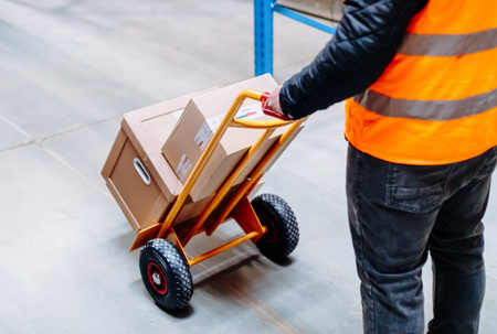 Wózek transportowy magazynowy młynarka Mega-M z rozkładaną platformą 200kg