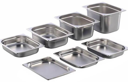 Pojemnik GN 1/2 ze stali nierdzewnej Mega-M 32,5x26,5x6,5 cm