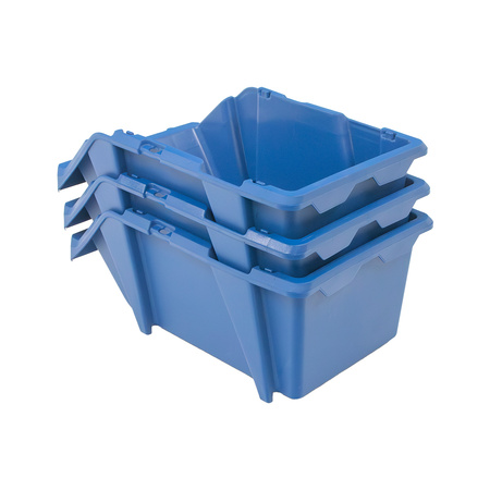 Pojemnik magazynowy Mega-M kuweta warsztatowa XS plastikowa 130x200x100 mm niebieski (pakiet 20 szt.) N