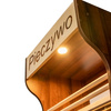 Regał na pieczywo H-200 cm L-60 cm G-50 cm plexi oświetlenie LED orzech ecco
