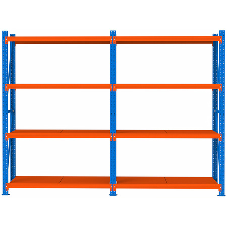 Regał magazynowy 4-półkowy Mega-M FORTIS LIGHT H-200 cm L-392,5 cm G-60 cm zestaw (2 moduły) N