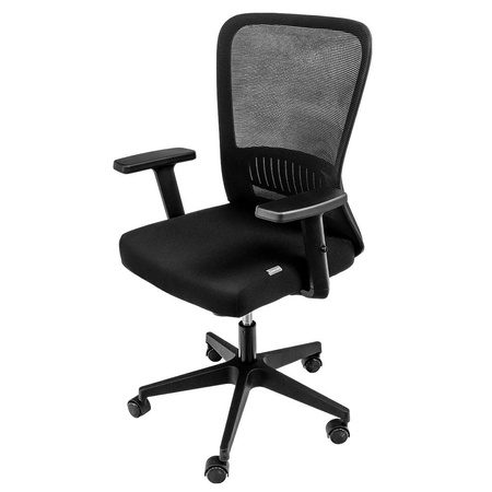 Fotel biurowy obrotowy FURVERO Norma BP/A1D/L1D czarny spełnia wymogi BHP