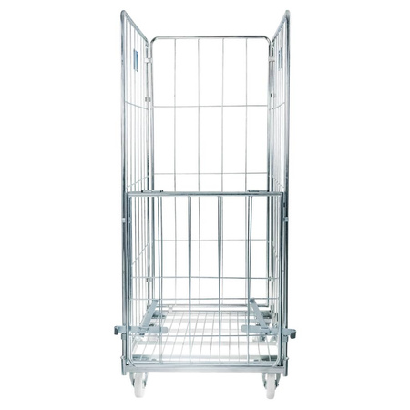 Rollkontener (rollcage, rollbox) wózek siatkowy pralniczy Mega-M Universal cztery ściany ocynkowany