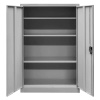 Szafa biurowa metalowa na dokumenty Mega-M pełne drzwi S-90 cm G-40 cm H-140 cm szara