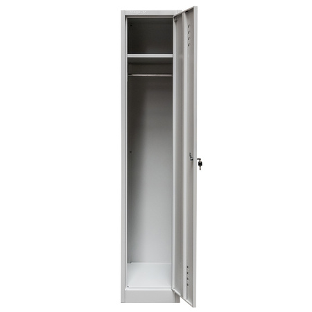 Szafka ubraniowa BHP Mega-M J-40 1 drzwiowa szara S-36 cm G-50 cm H-180 cm skręcana N