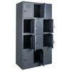 Szafka skrytkowa BHP Mega-M 12 skrytek 90x50x180 cm grafitowa