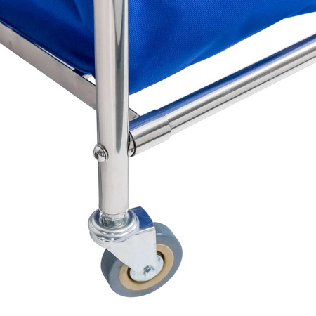 Wózek hotelowy na pranie Mega-M 86x65x80 cm składany niebieski