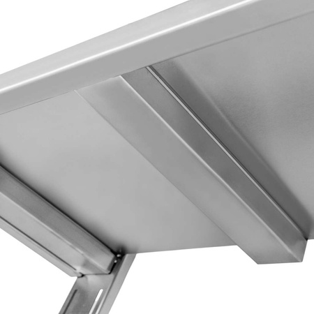 Półka ze stali nierdzewnej wisząca dwupoziomowa Mega-M 90x30 cm