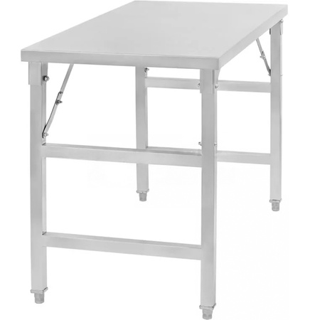 Stół ze stali nierdzewnej centralny składany Mega-M S-100 cm G-60 cm H-85 cm N