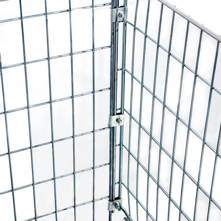 Pojemnik siatkowy Gitterbox S-125 cm G-104 cm H-98 cm oczko 5,5x11 cm składany z otwieranym bokiem ocynk N