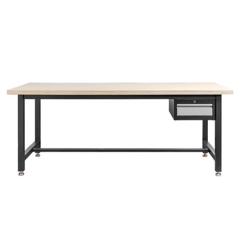 Stół warsztatowy Mega-M S-200 cm + szafka 1 szuflada system 01 grafit/front szary N