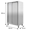 Szafa gastronomiczna przelotowa Mega-M 2-drzwiowa 100x50x180 cm stal nierdzewna